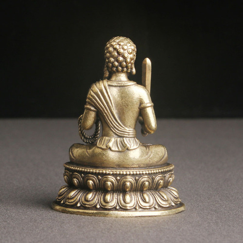 Retro brass Fudo Ming King Buddha statue desktop ornaments religious worship statues handicrafts collection old copper wholesale
