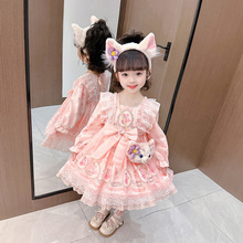 女童洛丽塔公主裙2023夏季新款儿童洋气连衣裙玲娜贝尔小魔仙裙子