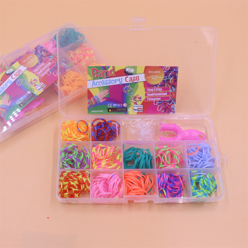 Rainbow Loom Rubber Band DIY Handmade Gift Bracelet Rubber Band Set of 15 Pcs Gift Boxed Present