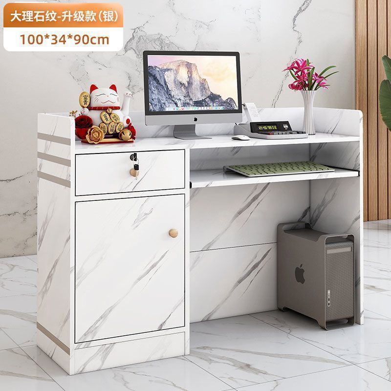 简约现代收银台接待台柜台店铺小型公司前台服装店超市迎宾吧台桌|undefined