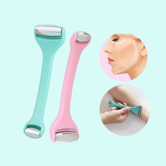 New Double-Head Facial Beauty Roller with Massage Stick Alloy Head, Facial and Eye Ice Roller Massage Beauty Device