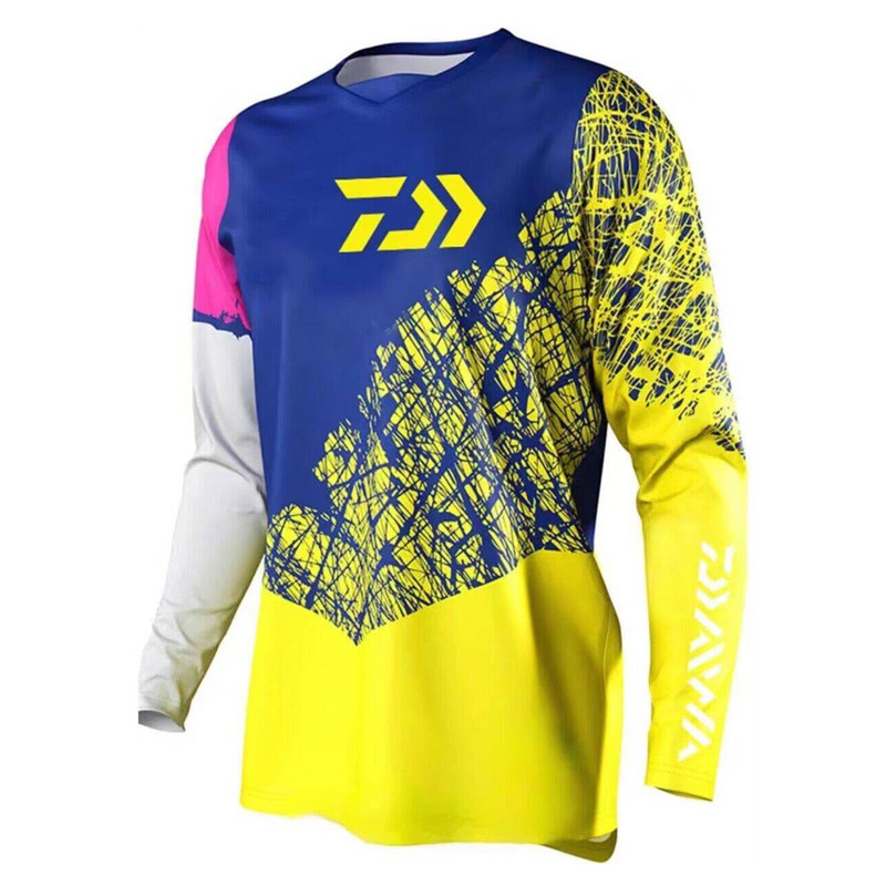 Dawa Downhill Clothing Mountain Bike Cycling Clothing Top Long-Sleeved T-Shirt Summer Off-Road Motorcycle Clothing Fishing Clothing