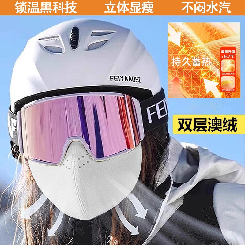 Máscara protectora para los ojos MEETSUNNY, máscara facial gruesa a prueba de viento y polvo, máscara adelgazante, máscara lavable