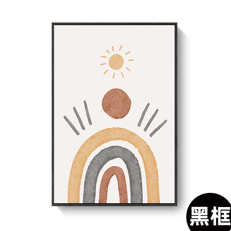 Pintura decorativa nórdica dibujos animados interesantes alfabeto numérico puerta arcoíris dinosaurio dormitorio infantil cuelga pintura marco interior pintura image 24