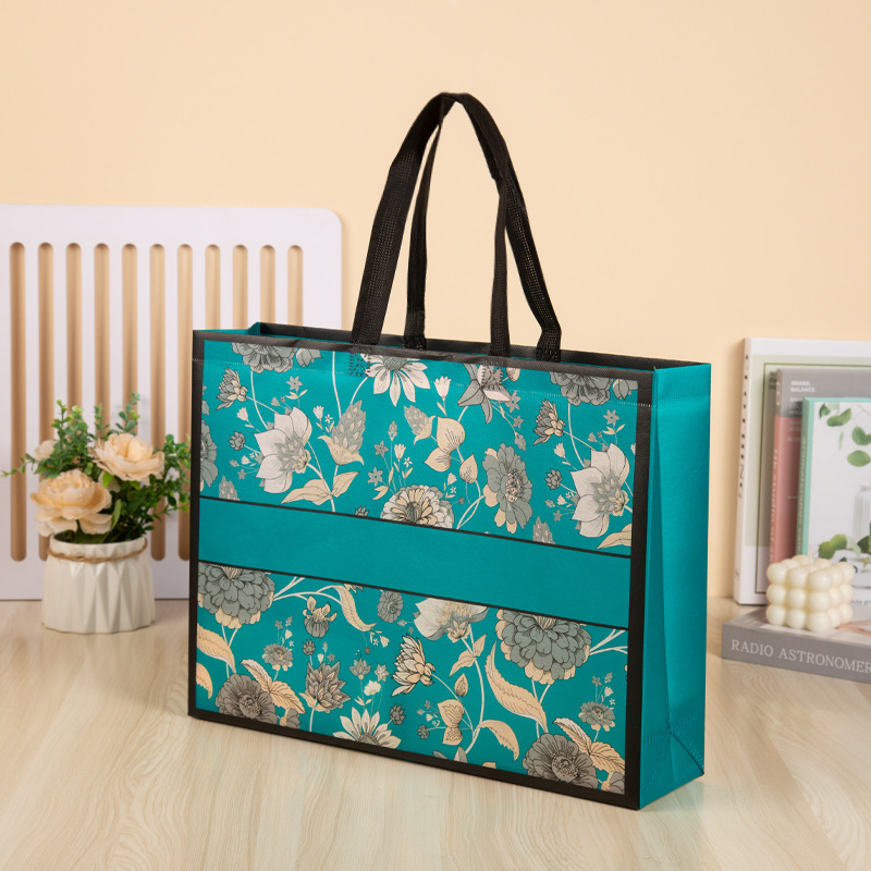 Bolsas no tejidas retro, bolsas de compras portátiles clásicas, bolsas de promoción para llevar, impresión en color, bolsas de embalaje laminadas, lugar de impresión