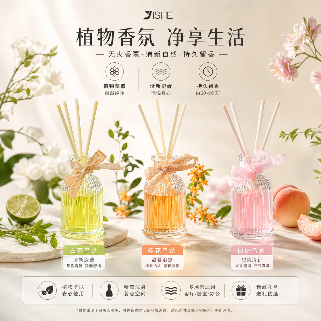 Yilan Home Peach Oolong Home Fragrance Liquid Indoor Bedroom...