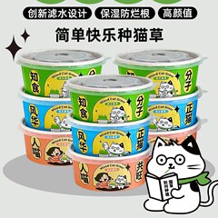 怠惰なインスタントラーメン猫草鉢植え水耕栽培猫草カップ猫の毛を除去し消化を促進するスナック猫草の種子卸売