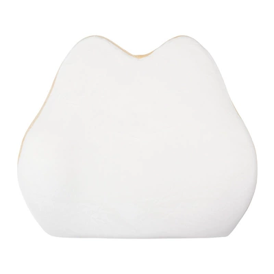 Foam Car Lumbar Support Pillow — Headrest - plush-memory-cotton-waist-with-milk-tea-white