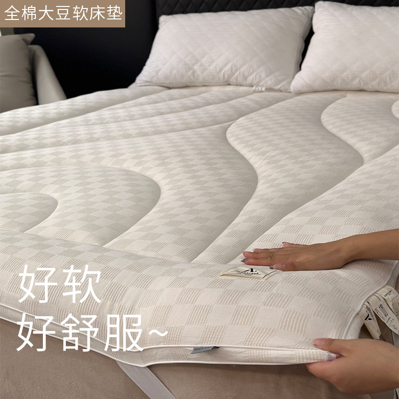 Class a Cotton Waffle Washed Cotton Jacquard Mattress Tatami Mat Quilt Soy Soft Mattress Mattress Bedding 1.8m