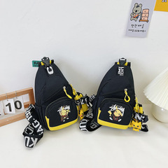 Korean Pikachu Children's Chest Bag for Men, Casual Fashion Personal Sports Crossbody Bag, Cartoon Trendy Unisex Shoulder Bag