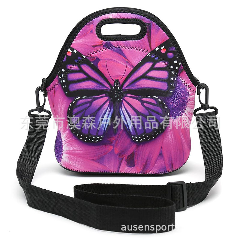 Factory Direct Supply Lunch Bag, Diving Material Neoprene Material Side Pocket Style Thermal Bag, Kidsren's Outdoor Lunch Bag