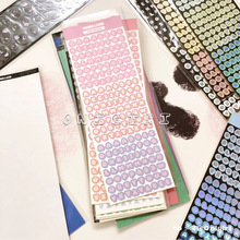 韩国hipromland彩色镭射贴纸 字母贴 追星咕卡 糖果色手帐素材装