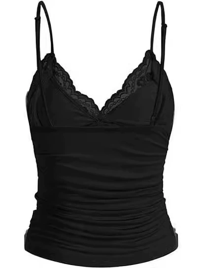 Кружевная футболка slim fit, европейский/французский стиль, короткий рукав, эффект подъёма