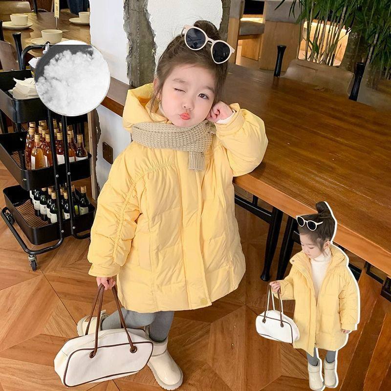 跨境秋冬季女童棉服2026新款加厚中长款儿童棉衣洋气韩版外套宝宝