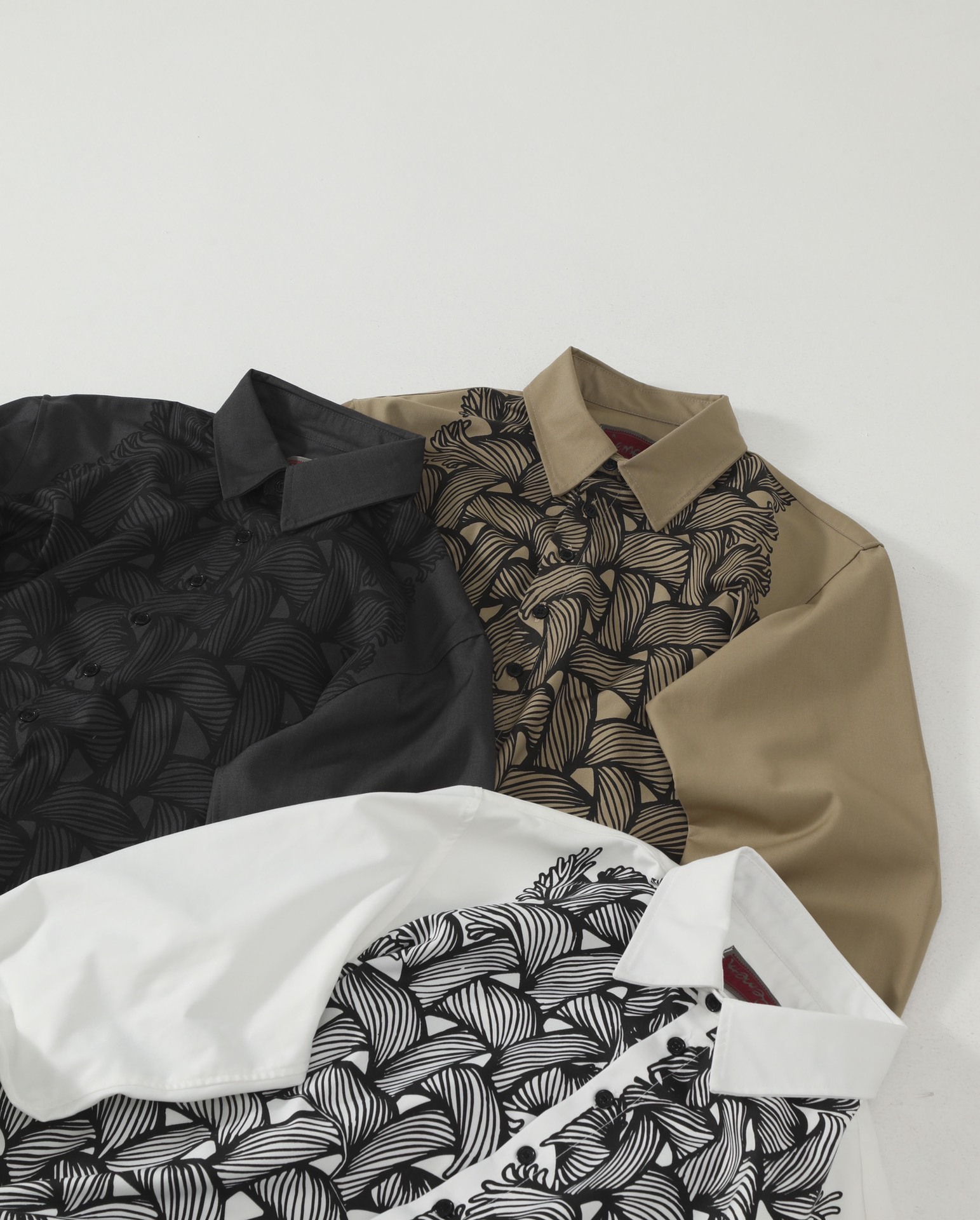 Knotted Casual Shirt With All-over Print For Men Versatile Style_voghion.com