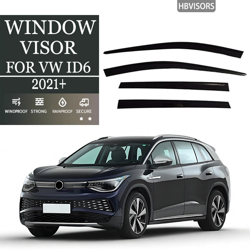 Подходит для VW ID6 Volkswagen Sunny Rain Rain Black Warrior Window Visor 2021+