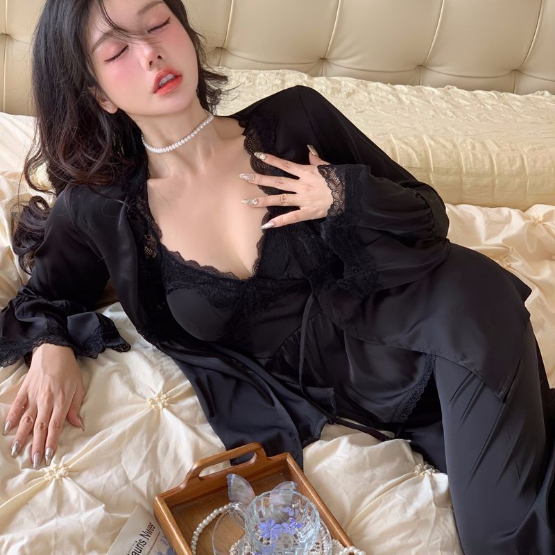 블랙 (멜빵+가디건+바지)