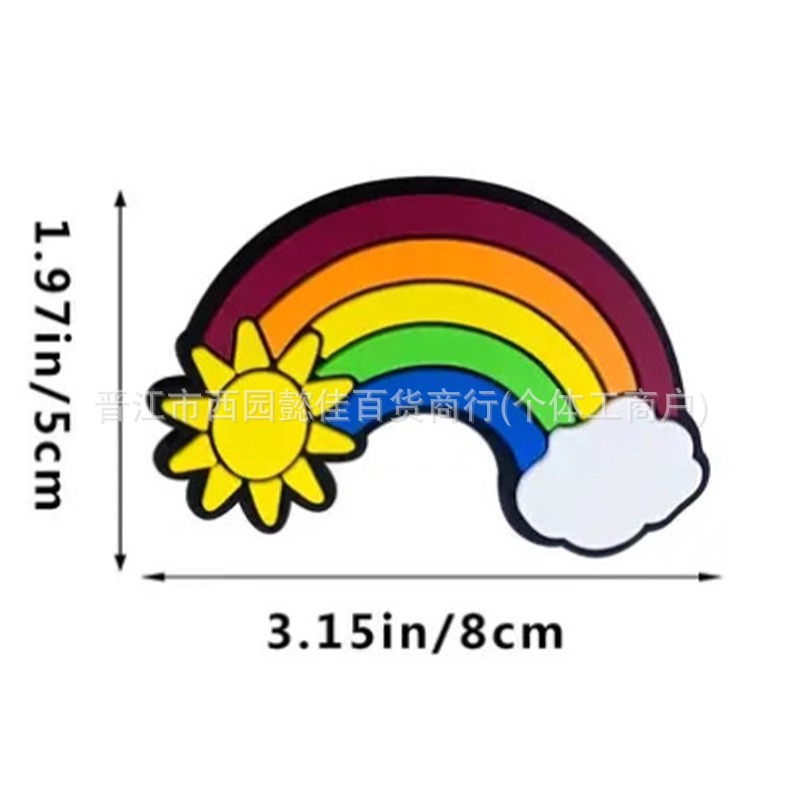 Colgante veraniego para bolso de playa – accesorios Bogg con gafas de sol y arcoíris, estilo divertido DIY