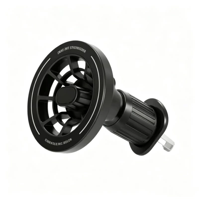 Car Magnetic Phone Holder, Air Vent Navigation Mount, 360-Degree Universal Rotating Magnetic Magsafe Suction Ring (Car phone holder) - black-strong-magnetic-model-2510-s