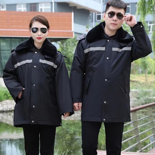 Men's military-style padded winter coat, cold storage anti-cold work protective cotton coat, security work uniform, winter clothing, thick long coat, Northeastern padded jacket