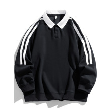 K 13663 Color Block Patchwork Mens Polo Hoodie ײɫƴ����ʿ