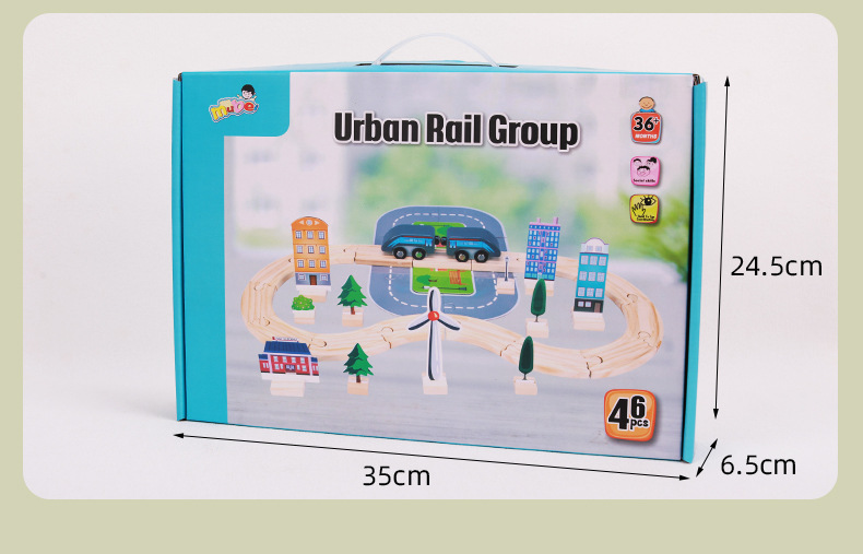 Tos Small Train Track Wooden Track Electric Track Toy Children's Wooden Educational Assembled Toy Car