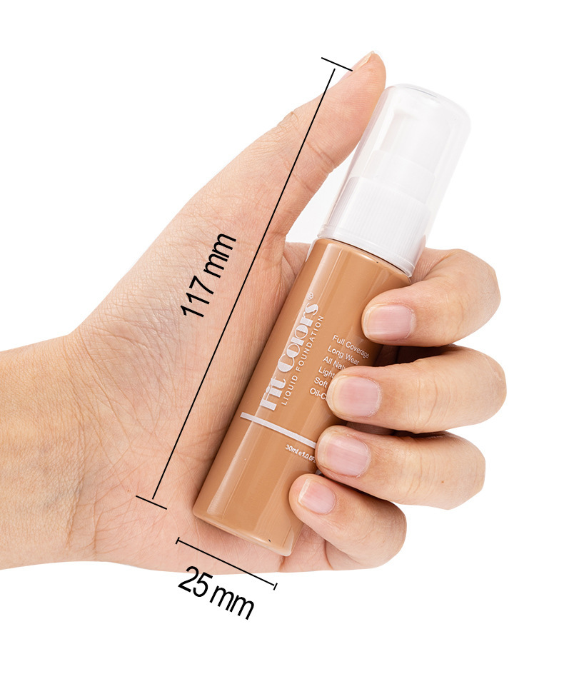 Fit Colors 8-color foundation is easy to push away, holding makeup, matte, concealer, face repairing, liquid foundation,_voghion.com