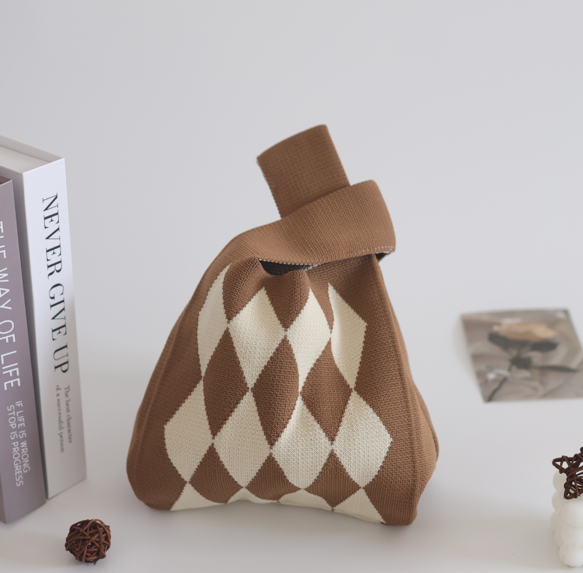 Bolso de punto transfronterizo bolso de punto para mujer bolso de muñeca de todo fósforo bolso Tote bolso tejido de poliéster bolso panda