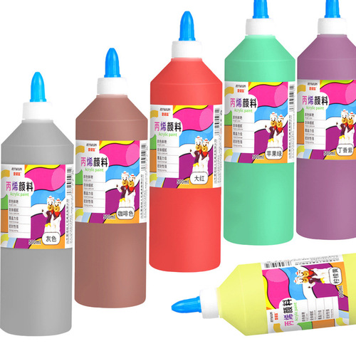 Children's painting acrylic paint 500ml wall painting paint hand-painted watercolor acrylic painting art paint textile paint