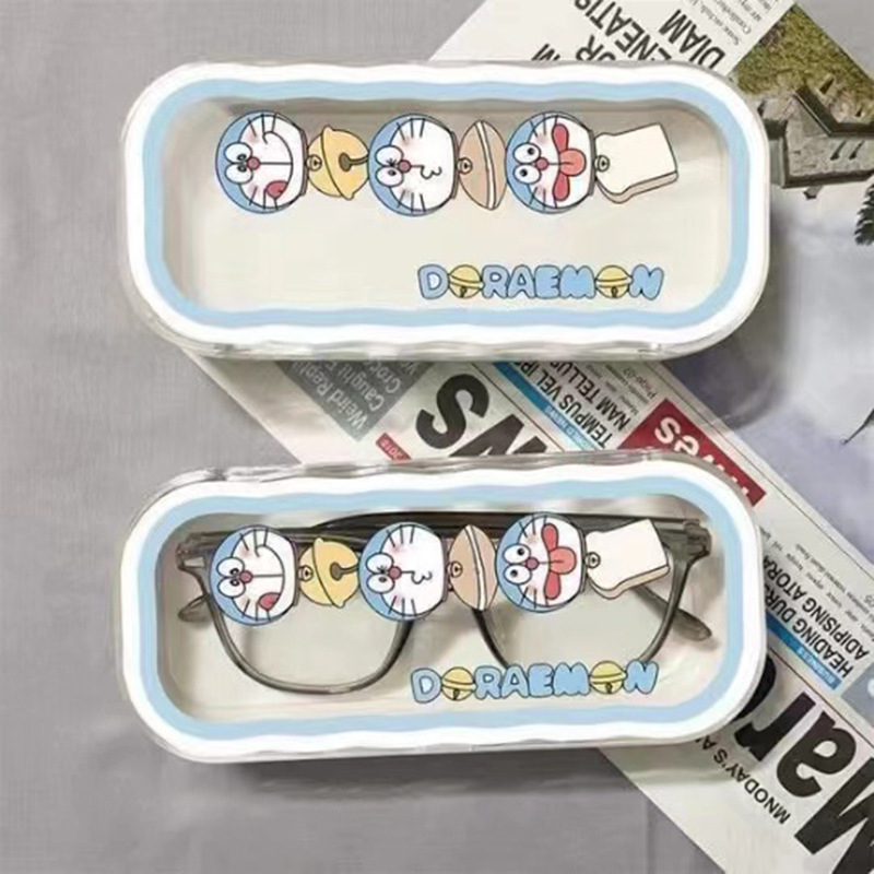 Estuche para gafas moderno con un toque de alta gama, diseño ondulado y bonito, estuche transparente portátil para gafas, estuche para gafas de miopía, estuche para gafas infantiles.