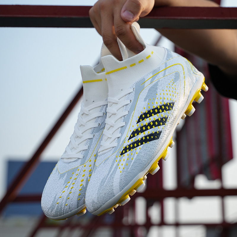 2025 nuevas zapatillas de fútbol altas transfronterizas para niños y adolescentes