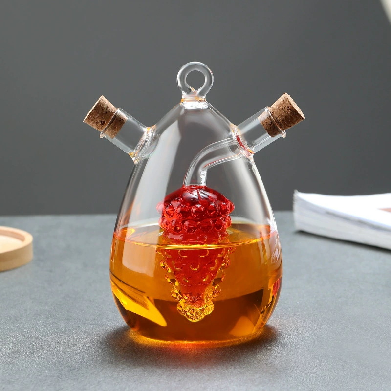 Botella de vino vinagre de salsa de soja botella de condimento vinagre de aceite de vidrio de doble propósito botella de aceite de cocina creativa botella de condimento sellado botella de vinagre de aceite image 8