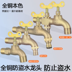 全铜带锁钥匙水龙头室外户外加锁防冻通用普通洗衣机洗车奶嘴浇花