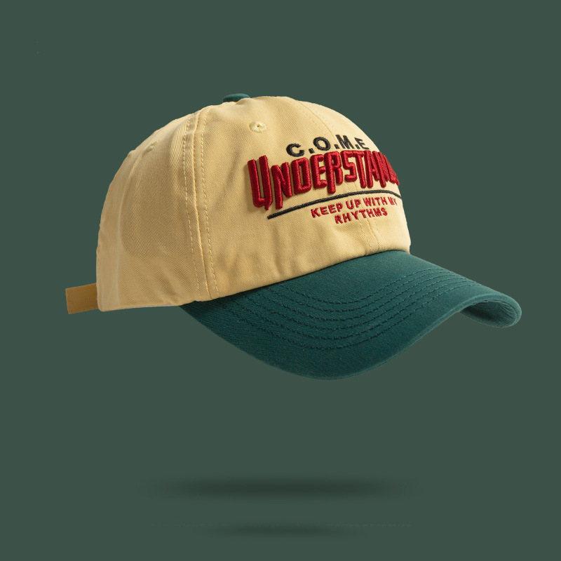 Primavera y verano nuevo gorro de boca de pato de cabeza grande para mujeres padres-hijos bordados generales gorro de béisbol de color contraste gorro de marea deportiva para hombres y mujeres