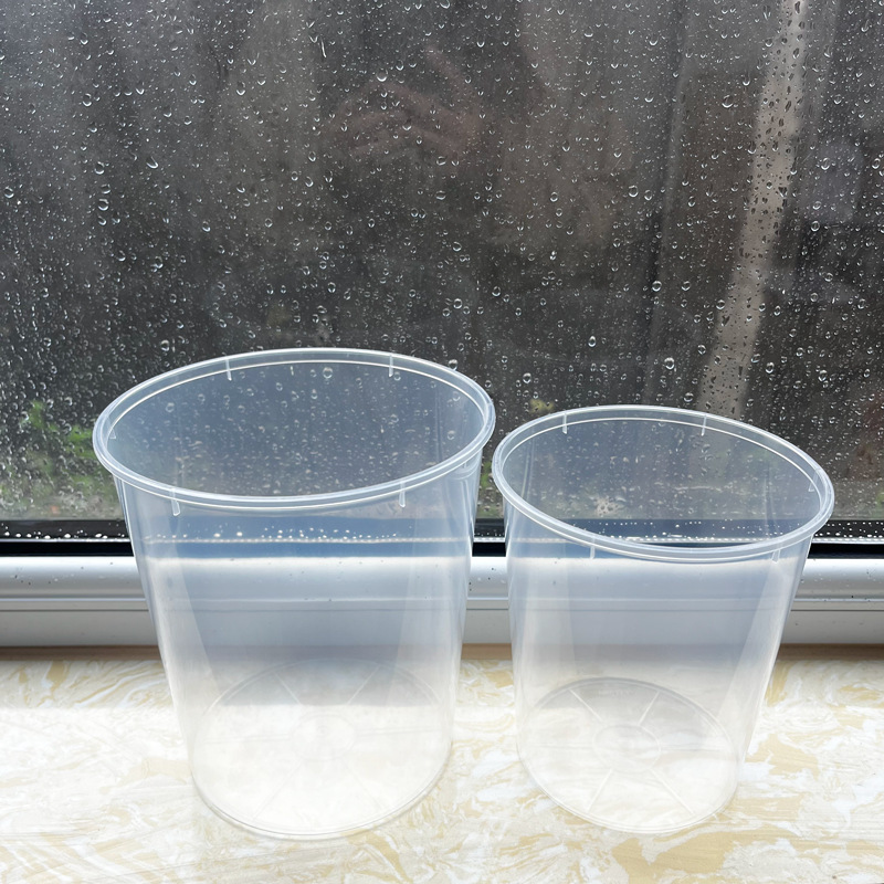 Disposable Transparent Plastic Paint Mixing Cup Paint Bucket Enlarged and Thickeneded Transparent Plastic Bucket Transparent Flower Pot Large Capacity