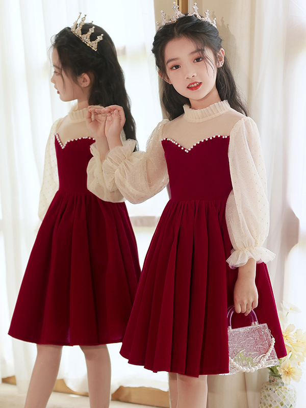Nuevo estilo chino de Año Nuevo vestido de Año Nuevo vestido de niños vestido de cumpleaños vestido de princesa