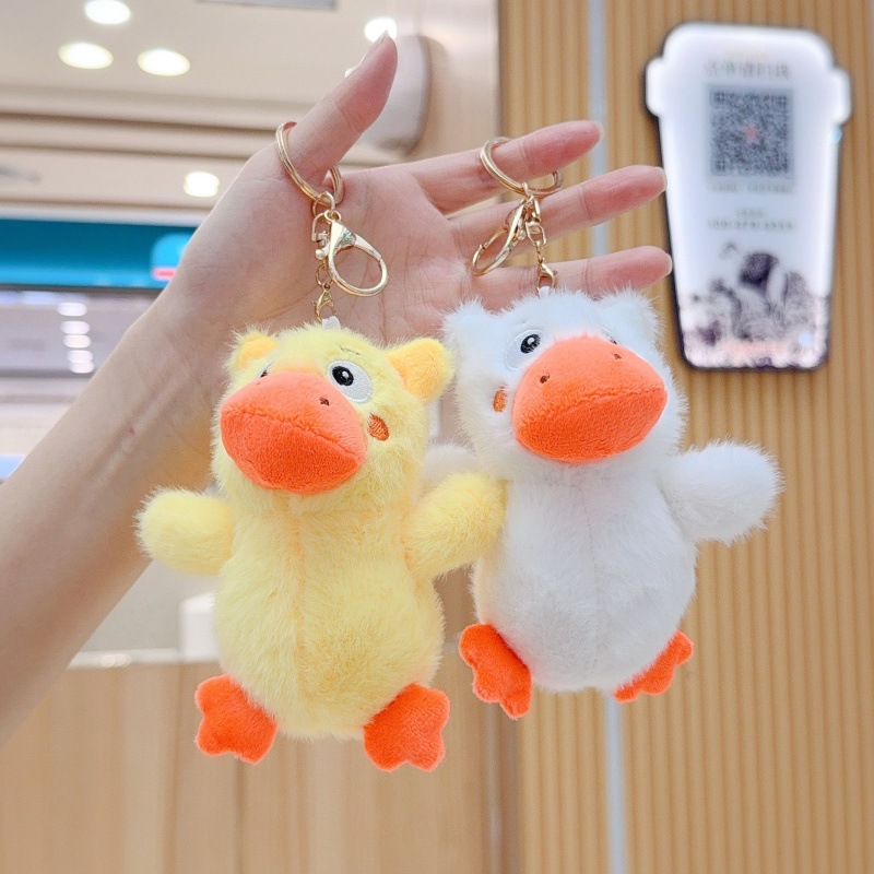 New Big White Goose Plush Toy Doll Machine Doll Wedding Throw Small Doll Bag Accessories Pendant Doll Machine