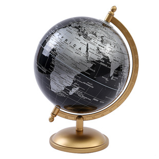 Cross-Border English Political District Globe Primary and Secondary School Students Geographical Location Learning Teaching Aids Metal Bracket High-Definition Globe