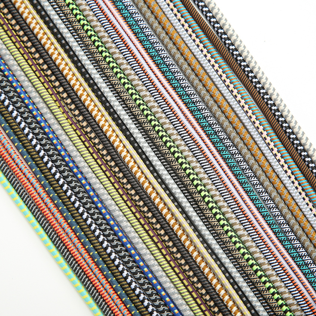 现货3mm彩色圆松紧绳 花式弹力绳 乳胶橡筋绳 勾边弹力绳 牛筋