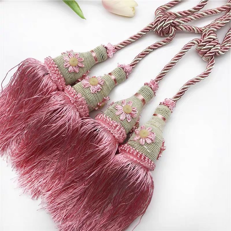 Flower Ball tennis curtain small tie ball tie rope tie buckle decorative color tassel curtain decorative tie ball hanging accessories