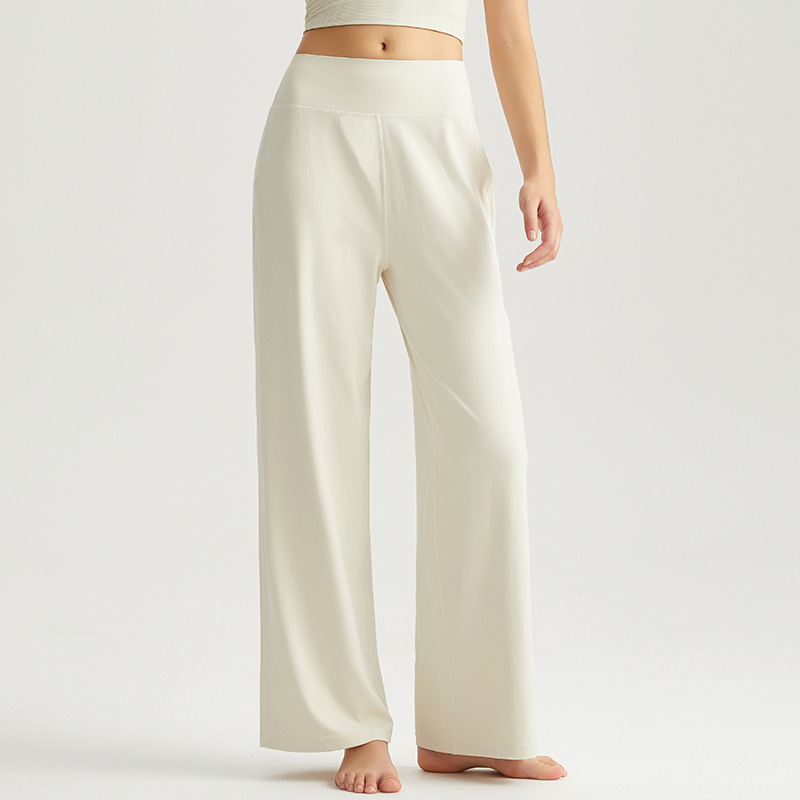 Wiman 7A antibacteriano suelto pantalones de calcetín plástico adelgazante recto pantalones de yoga deportivo pantalones de piernas largas