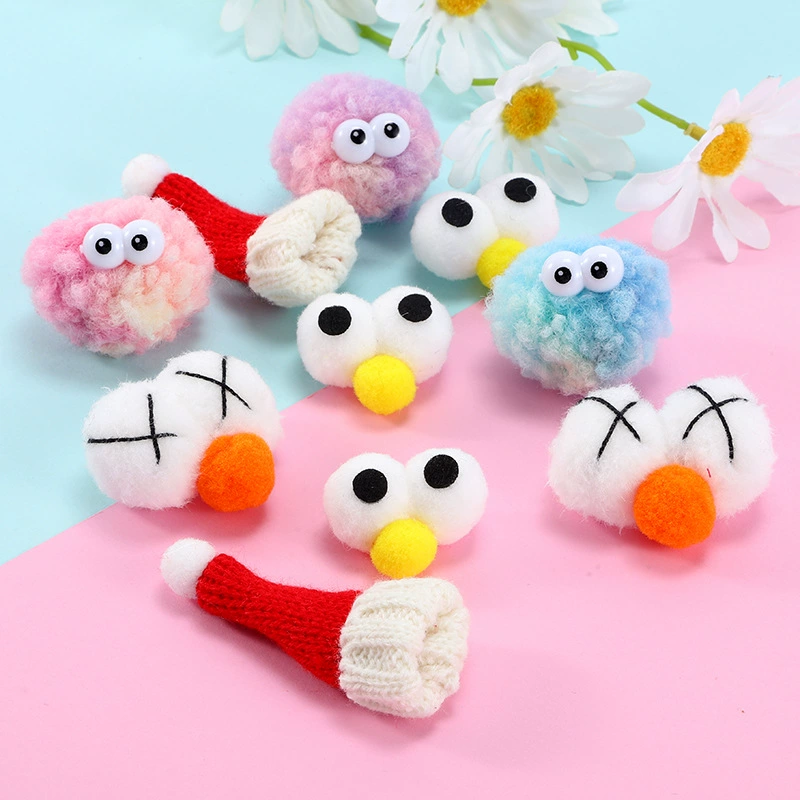 Милый угольный шар цветок черный уголь эльф меховой шар diy милый меховой мяч Пряжка для обуви серый слой эльфа пом улица Сезам