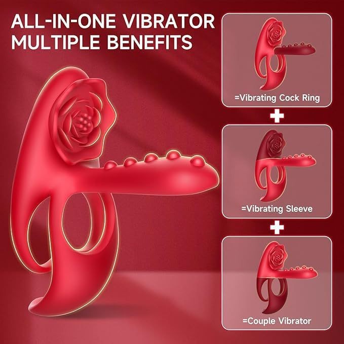 Vibrating Ring For Couples, Resonance Delay Training, Male Masturbation Adult Products, Sex Toys_voghion.com