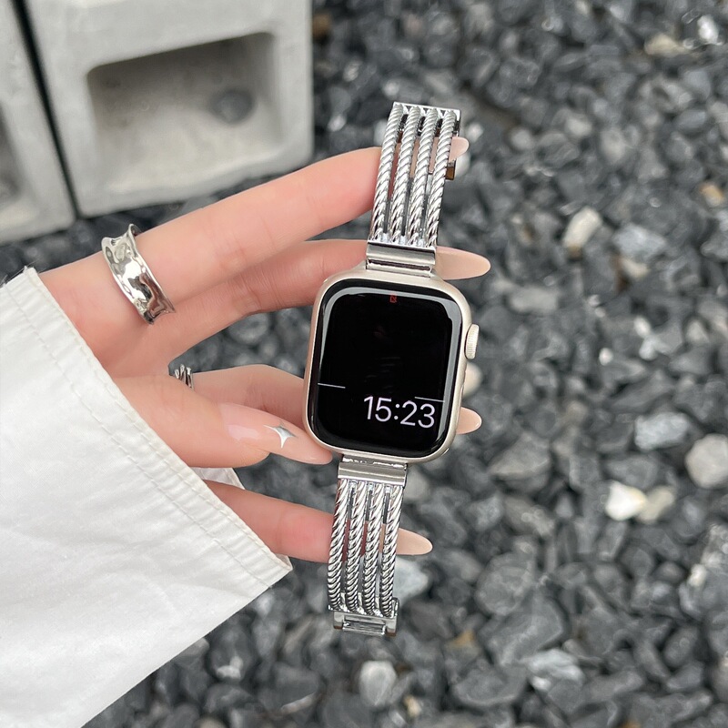 New High-End Metal Bracelet iWatch Strap 6 Suitable for Applewatch S8/7/Se45