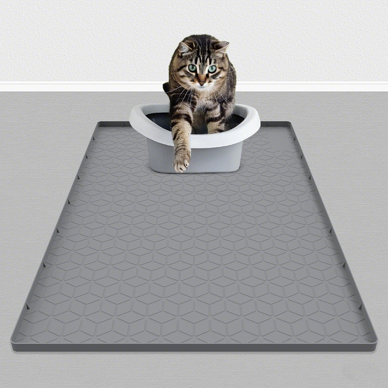 アマゾンペットマットシリコン猫砂マット猫が足をこすり、猫砂マットが漏れないようにペットを清潔にしやすい防水マット|undefined