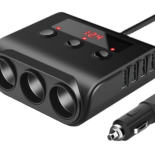 Cross-border best-selling car cigarette lighter adapter 120W high-power car mobile phone charger