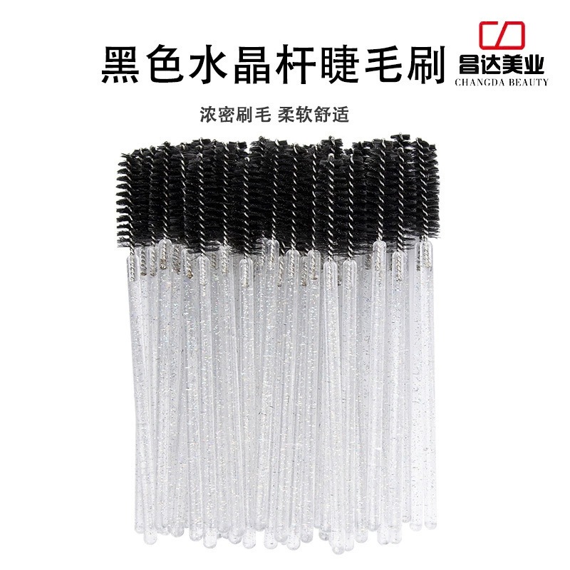 Disposable Eyelash Brushes, 50-Pack, Assorted Colors, Handheld Mascara Wands
