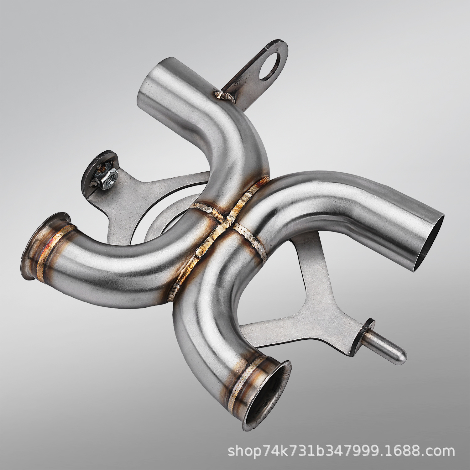 Suitable for Vintage Motorcycles Bonneville Triumph T100 T120 Stainless Steel Drum-Less Mid-Section Exhaust Pipe