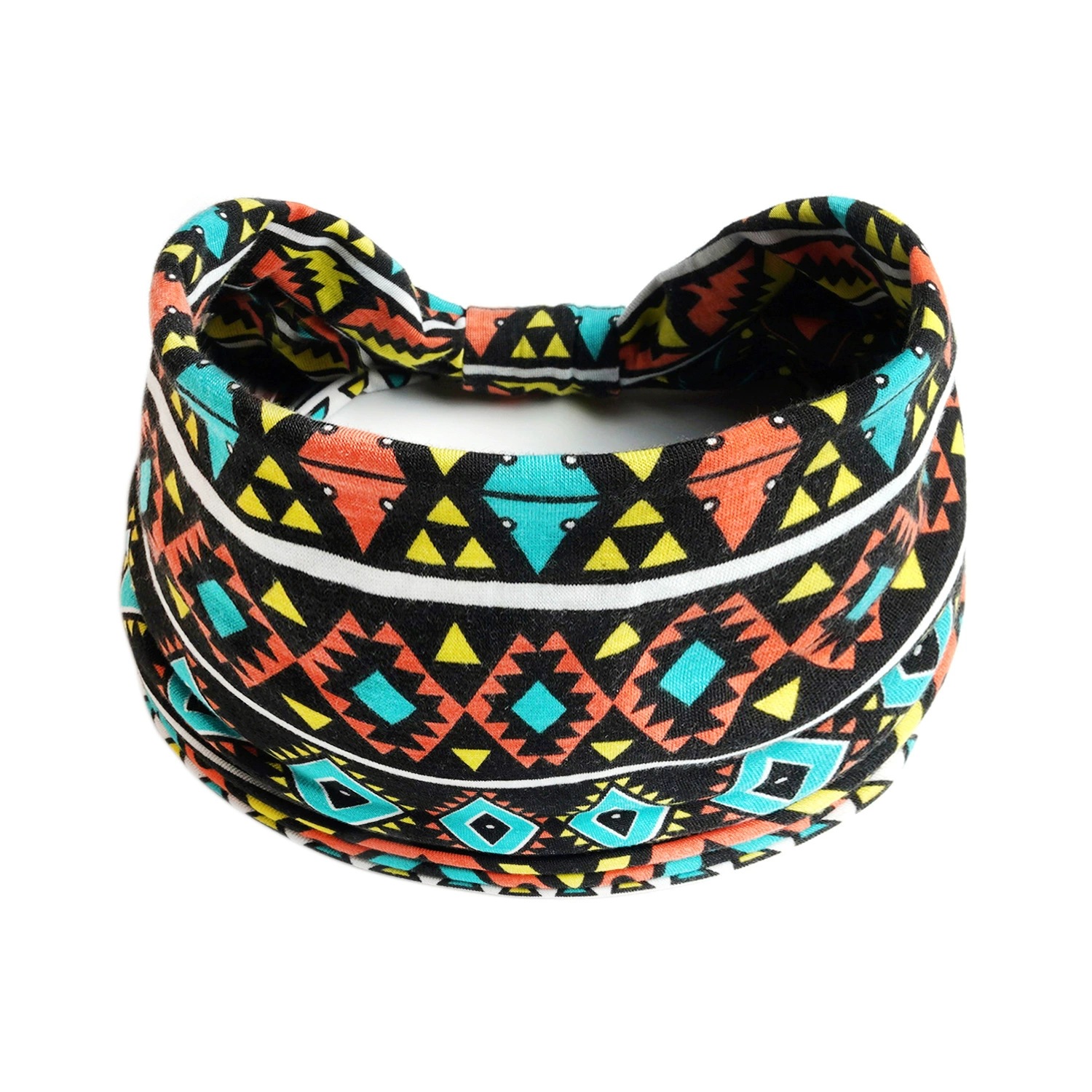 Europa y América nueva impresión elástica deportiva correa de cabello damas banda ancha correa de cabello turbante retrógrado joyas para el cabello de yoga