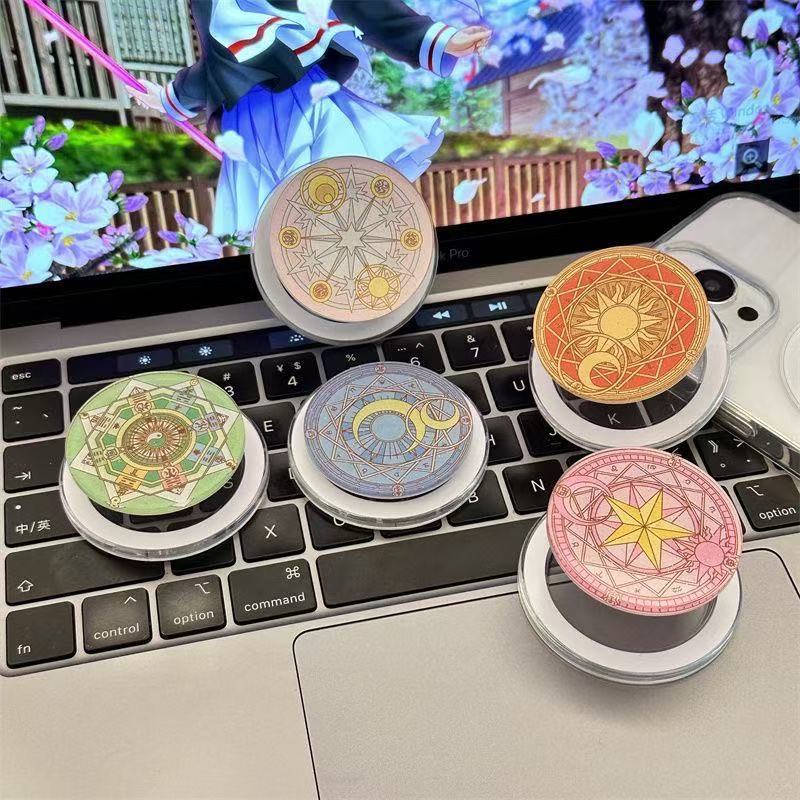 Cardcaptor Sakura Magic Circle Magsafe Magnetic Holder Transparent Airbag Phone Stand Desktop Binge-Watching Ins Style